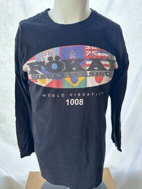 Fokai World Vibration 1008 Men's LS Black Shirt Medium Cultivate the Spirit Guam